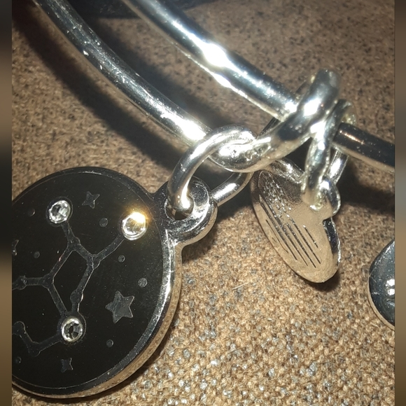 Alex and Ani Color Virgo Zodiac Charm Bangle Shiny Silvertone Finish - Picture 6 of 10